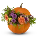 Pumpkin with flowers